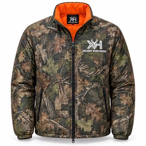 Veste isolante réversible camouflage et orange vif pour la chasse / 240 GSM, personnalisable, OEM, vente en gros - Product Image 1