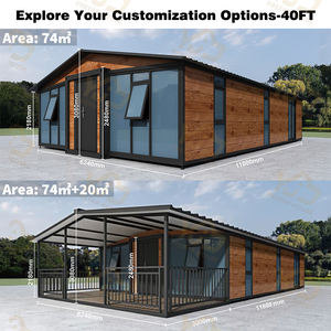 Casa Contenedor Plegable Resistente a Huracanes de 20 pies, de Dos Pisos, Casas Prefabricadas para <span class=keywords><strong>Jamaica</strong></span> y Bahamas - Product Image 3