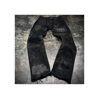 Premium 100% coton biologique hommes jeans personnaliser en détresse élégant pantalon évasé haute qualité respirant lavé Denim pantalon