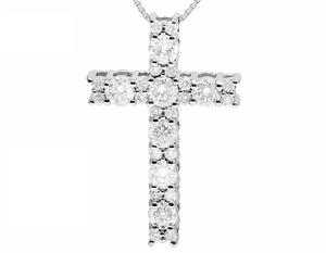 Pendentif croix en forme de grappe de diamants Moissanite en argent sterling hip hop glacé pour hommes et femmes - Product Image 1