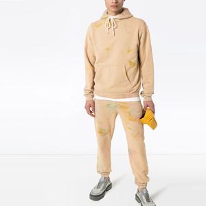 Sudaderas con capucha Acid Wash French Terry Heavyweight Hoodies Fabricantes Custom Puff Printing Logo Fashion Distress Men Hoodie - Product Image 1