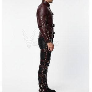 Ensemble veste et pantalon de protection pour moto, boucles réglables, protections rembourrées, sécurité extrême pour la conduite - Product Image 6