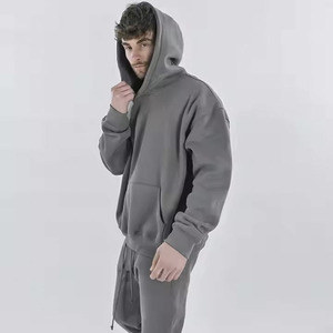 Pull en coton lourd 500 g/m² Vente en gros Sweat à capuche surdimensionné pour homme imprimé de luxe personnalisé pour l'hiver - Product Image 2