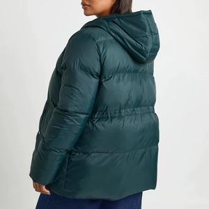 Veste matelassée en coton chaud en gros, manteaux brillants à bulles, imprimé, col en peau de vache, manches longues, printemps-hiver, pour femmes - Product Image 2