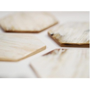 Natural Buffalo Horn <b>Table</b> <b>Coasters</b> Handmade Rustic Drink Accessories High Quality - Product Image 1