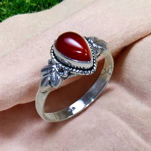 925พลอยคาร์เนเลี่ยนแหวนเงินสเตอร์ลิงแหวนเงินขายส่งจำนวนมาก - Product Image 3