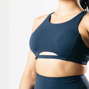 Soutien-gorge de sport une pièce en élasthanne 78% Nylon, col montant, dos ajusté, ourlet sans attache, soutien-gorge de sport une pièce, respirant, nuit étoilée, pour femmes, 22% - Product Image 4