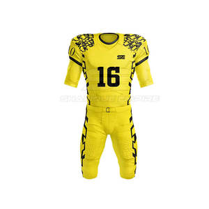 ชุดเครื่องแบบอเมริกันฟุตบอลสำหรับผู้ชายชุดเสื้อแขนสั้นระบายอากาศได้ดีมาใหม่พร้อมโลโก้ออกแบบได้ตามต้องการ - Product Image 1