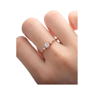 Star Dust Drop shipping Moissanite Bague en diamant Style de mariage Simple de Mantra Diamond - Product Image 1