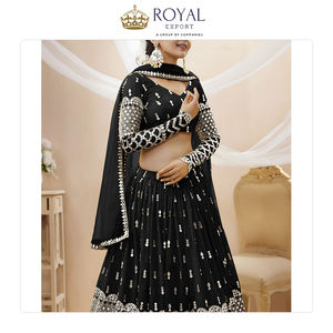 Proveedor Mayorista de Ropa de Novia de Diseño, Ropa India, Georgette con Lentejuelas y Bordado Zari, Lehenga Choli - Product Image 3