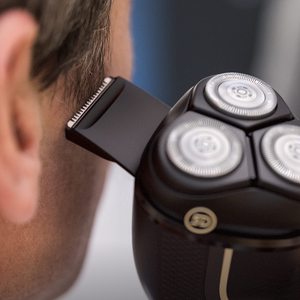 Afeitadora Eléctrica Dorada para Hombre, para Uso en Seco o Húmedo, con Triple Cuchilla Doble y Cabezales Flexibles, Resistente al Agua IPX7, Afeitadora Facial Rotatoria de Repuesto - Product Image 2