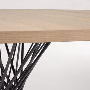 Muebles de restaurante Combinación de madera de teca Mesa de comedor de hierro Mesa de exterior de la mejor calidad-Einara - Product Image 2