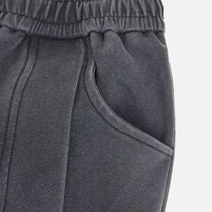 High Quality Vintage Distressed <b>Straight</b> <b>Leg</b> Sweatpants Custom Streetwear Acid Wash <b>Track</b> <b>Pants</b> Men Jogging Man Cotton - Product Image 3