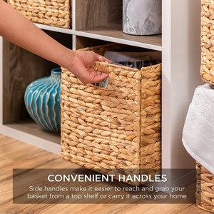 Cesta de almacenamiento tejida de artesanía vietnamita, canasta de almacenamiento de decoración, canasta plegable de agua Jumbo vietnamita - Product Image 3