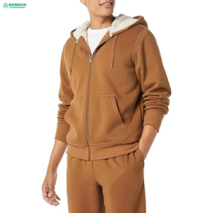Vente en gros de sweats à capuche unisexes à manches longues en molleton technique French Terry avec fermeture éclair, logo personnalisé, hiver, 100% coton, avec fermeture éclair vierge et séchage rapide - Product Image 1