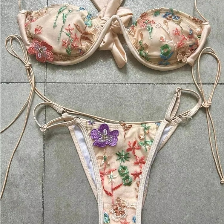 Regular Size Sexy Style Beachwear Women Bikini Bathing Set Wholesale Manufacturer Reasonable Price Bra & Underwear Bikini Set