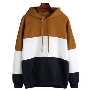 Nouvelle Collection Hiver 2025 : Sweat à Capuche Homme Tendance avec Panneaux Contrastants, Pull Personnalisé en Polaire Multicolore Style Streetwear – Vente en Gros - Product Image 1