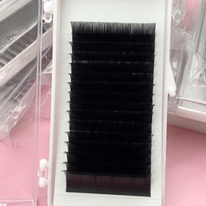 Easy Fan Volumen Extensiones de pestañas Aspecto natural Curl completo Fibra PBT coreana Ventiladores de pestañas hechos a mano Acabado semimate - Product Image 3