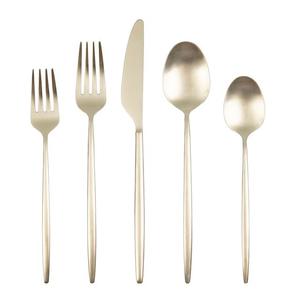 Ensemble de couverts en acier inoxydable faits à la main avec utilisations plaquées or rose pour la maison de restaurant de cuisine en miroir, acier - Product Image 6