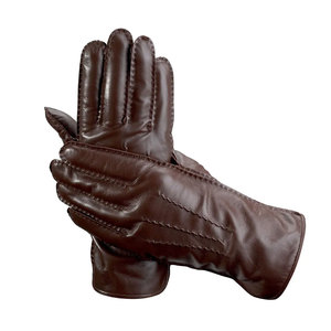Guantes de Conducción de Cuero para Hombre, Clásicos de Invierno, Impermeables, con Pantalla Táctil, de Piel de Cordero Fina para Profesionales - Product Image 1