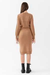 Prendas de punto especiales para mujer Estilo de dos piezas Suéter de manga larga Correa Vestido interior Ajuste cómodo Oficina, Traje de punto diario - Product Image 6