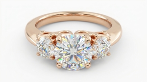 Anillo de Diamantes para Mujer, Corte Brillante Redondo, Joyería Clásica de Compromiso, Diamantes Cultivados en Laboratorio - Product Image 3