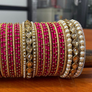 Unique Design Handcrafted Bridal Bangles Set for Girls Wholesale New Arrival Multicolor Bangles Sets for Bridal - Product Image 4