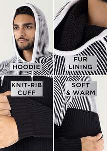 2024 colección Otoño Invierno Moda hombre transpirable Anti-Shrink tejido con capucha pulóveres manga larga Color sólido cálido Casual - Product Image 5