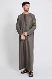 Thobe/Thawb nuevo 2025 islámico Thobe hombres musulmán Regular Oriente Medio manga larga Casual túnica estilo étnico Ramadán - Product Image 6