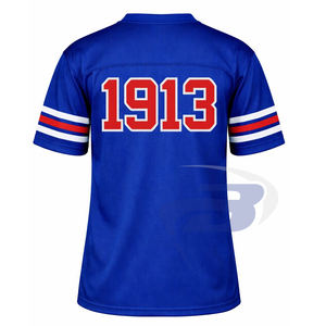 Camiseta Deportiva de Malla de Poliéster para Mujer Delta Sigma Theta Sorority, Diseño Atlético Azul Rey 1913, Antiarrugas y Transpirable - Product Image 3