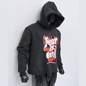 Wholesale Pullover Heavyweight 100% Cotton sweatshirt Custom Embroidery Logo 500 Gsm <b>Bulk</b> Blank French <b>Terry</b> Oversized Hoodies - Product Image 5