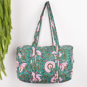 กระเป๋าดัฟเฟิลกีฬาสุดสัปดาห์ทำด้วยมือผ้าคอตตอนเป็นมิตรต่อสิ่งแวดล้อมจุได้เยอะสำหรับเดินทางข้ามคืน - Product Image 1