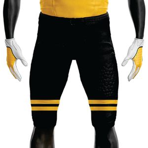Uniforme de football américain sublimé en polyester 100% personnalisé pour hommes maillot court respirant en sergé jaune et noir - Product Image 5