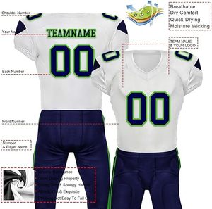Conjunto de Uniforme de Fútbol Americano Juvenil para Práctica de Sublimación, Uniformes 100% Poliéster Hechos en Pakistán - Product Image 2