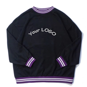 Ensemble sweatshirt et pantalon de survêtement à capuche surdimensionnés en coton sérigraphiés personnalisés sweatshirts à capuche crop top sweatshirt à col rond pour femmes - Product Image 3