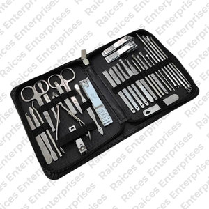 Kits de manucure et pédicure professionnels en acier inoxydable pour les soins de beauté en salon avec un design luxueux et un emballage en boîte - Product Image 2