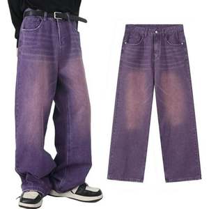 Street Elastic <b>Jeans</b> Men Denim Cargo Pants Wash Solid Color Multi Pockets Casual Mid Waist Trousers Slim Fit Daily Wear <b>Joggers</b> - Product Image 5