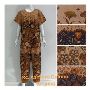 ชุดเสื้อผ้าสองชิ้นสำหรับผู้หญิงชุดอยู่บ้านแขนสั้นและกางเกงขายาวลายดอกไม้สวมใส่สบายมากใส่อยู่บ้านฤดูร้อน - Product Image 5