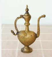 Théière en laiton nickelé pour la maison et l'hôtel vaisselle décorative servant une bouilloire à café à des prix acceptables