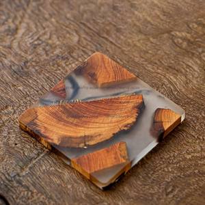 New Style <b>Epoxy</b> Resin Coaster Drink Table and Hotel Use Best Coasters Style Wood Tea Free Simple Resin Cup by Craft - Product Image 4