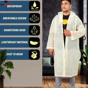 Precio barato Deportes Chubasquero de plástico Eva Chubasquero reutilizable para hombre y mujer Chaqueta de lluvia larga para adultos con capucha - Product Image 3