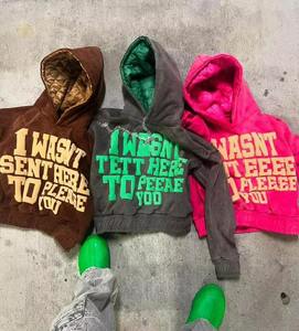 Vente en gros 100% coton Sweats à capuche taille plus avec impression bouffante pour hommes Ensembles d'hiver à la mode avec le dernier style - Product Image 3