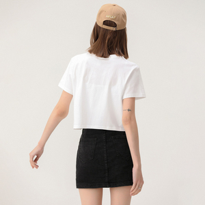 <b>Women's</b> Umbilical <b>Cord</b> Pure Cotton T-<b>shirt</b> Summer 100% Cotton Short-sleeved Solid Color T-<b>shirt</b> for <b>Women</b> - Product Image 5
