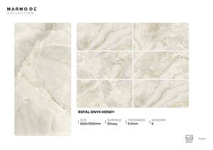 Azulejos de porcelana de lujo de 600x1200 mm con aspecto de mármol de alto brillo, cuerpo resistente, superficie impermeable, perfectos para paredes de primera calidad. - Product Image 3