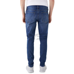 Top Quality Wholesale Custom Washed Pure <b>Denim</b> Jeans Street Trend Retro Pants Slim Fit Straight-Leg Jeans for Fen - Product Image 5