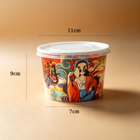 Bols à salade en papier kraft biodégradable de qualité alimentaire, avec logo personnalisé imprimé, anti-fuite, pour la restauration