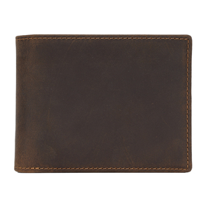 Portefeuilles bifold élégants pour hommes en cuir véritable brun gravé avec doublure en polyester en cuir véritable pour les voyages - Product Image 5