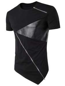 T-shirts en cuir personnalisés à manches régulières pour hommes en gros, service OEM 2022, couleur personnalisée, RABUSH SPORTS RS-LTS-45 High - Product Image 5