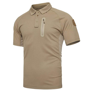 Golf à manches courtes coupe ajustée confortable pour hommes de haute qualité pour polos polo haut anti-boulochage décontracté design solide - Product Image 2
