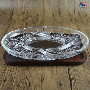 Piatti Decorativi Turchi in Vetro da 13 Pollici a Forma Ovale con Supporto, Vassoi per Frutta/Insalata per Matrimoni e Feste, Portavivande Freddi - Product Image 3